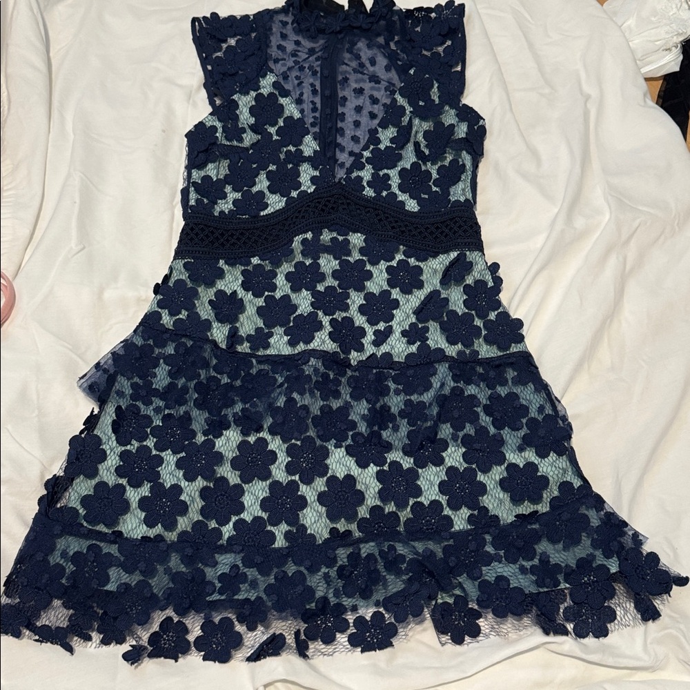 Self-Portrait blue and Mint Green Garment size 4